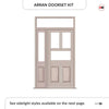 Exterior Victorian Arran 3L 2P Front Door with Single Sidelight and Transom - Customisable: Size, Colour, Glass and Sidelight Options