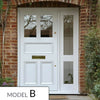 Exterior Victorian Arran Front Door with Single Sidelight - Customisable: Size, Colour, Glass and Sidelight Options