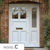 Exterior Victorian Arran Front Door with Single Sidelight - Customisable: Size, Colour, Glass and Sidelight Options