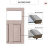 Exterior Victorian Arran 3L 2P Front Door with Transom - Customisable: Size, Colour, Glass Options