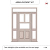 Exterior Victorian Arran 3L 2P Front Door with Two Sidelights & Transom - Customisable: Size, Colour, Glass and Sidelight Options