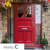 Exterior Victorian Arran 2L 3P Front Door with Two Sidelights - Customisable: Size, Colour, Glass and Sidelight Options