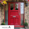 Exterior Victorian Arran 2L 3P Front Door with Two Sidelights - Customisable: Size, Colour, Glass and Sidelight Options