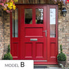 Exterior Victorian Arran 2L 3P Front Door with Two Sidelights - Customisable: Size, Colour, Glass and Sidelight Options