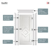 EasiKit Internal Door and Frame Kit - Ascot White Primed Panel Internal Door