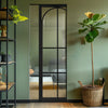 Astoria Black Single Absolute Evokit Pocket Door - Clear Glass - Prefinished