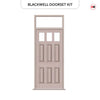 Exterior Victorian Blackwell 3L 6P Front Door with Transom - Customisable: Size, Colour, Glass Options