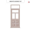 Exterior Victorian Bronte 3L 4P Front Door with Transom - Customisable: Size, Colour, Glass Options