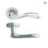 Bari Door Lever Bathroom Handle Pack - 4 Square Hinges - Polished Chrome Finish