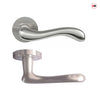 Bari Door Lever Handle Pack - 3 Square Hinges - Satin Finish