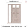 Exterior Victorian Bird 2L 6P Front Door with Single Sidelight - Customisable: Size, Colour, Glass and Sidelight Options