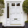 Exterior Victorian Bird 2L 6P Front Door with Single Sidelight - Customisable: Size, Colour, Glass and Sidelight Options