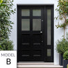 Exterior Victorian Bird 4L 4P Front Door with Single Sidelight - Customisable: Size, Colour, Glass and Sidelight Options