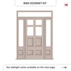 Exterior Victorian Bird 4L 4P Front Door with Two Sidelights & Transom - Customisable: Size, Colour, Glass and Sidelight Options