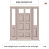 Exterior Victorian Bird 2L 6P Front Door with Two Sidelights - Customisable: Size, Colour, Glass and Sidelight Options