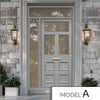 Exterior Victorian Bronte 3L 4P Front Door with Single Sidelight and Transom - Customisable: Size, Colour, Glass and Sidelight Options