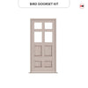 Exterior Victorian Bird 4L 4P Front Door and Frame - Colour and Glass Options