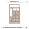 Exterior Victorian Bird 2L 6P Front Door with Single Sidelight and Transom - Customisable: Size, Colour, Glass and Sidelight Options