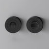 Milan Bathroom Round Thumb Turn - Matt Black