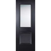 EasiKit Internal Door and Frame Kit - Arnhem Black Primed Internal Door - Clear Glass