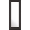 Top Mounted Stainless Steel Sliding Track & Door - Diez Charcoal Black 1L Door - Raised Mouldings - Clear Glass - Prefinished