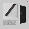 Fire Internal Door - Linear 7 Panel Door - Black Laminated - Prefinished