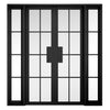 W6 Malvern Room Divider Internal Door & Frame Kit - Clear Glass - Black Prefinished - 2031x1904mm Wide