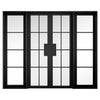 W8 Malvern Room Divider Internal Door & Frame Kit - Clear Glass - Black Prefinished - 2031x2478mm Wide