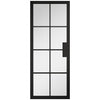 Malvern Black Internal Door Pair - Clear Glass - Prefinished