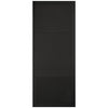 Top Mounted Black Sliding Track & Double Door - Sutton Panel Black Internal Door - Prefinished