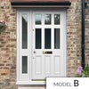 Exterior Victorian Blackwell 6L 3P Front Door with Single Sidelight - Customisable: Size, Colour, Glass and Sidelight Options