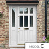 Exterior Victorian Blackwell 6L 3P Front Door with Single Sidelight - Customisable: Size, Colour, Glass and Sidelight Options