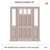 Exterior Victorian Blackwell 3L 6P Front Door with Two Sidelights - Customisable: Size, Colour, Glass and Sidelight Options