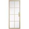 Malvern Blonde Oak Internal Door Pair - Clear Glass - Prefinished