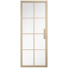 Malvern Blonde Oak Absolute Evokit Double Pocket Doors - Clear Glass - Prefinished