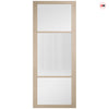 Sutton Blonde Oak Internal Door - With Clear & Reeded Glass - Prefinished