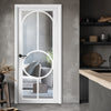 EasiKit Internal Door and Frame Kit - Bowery White Primed Internal Door - Clear Glass