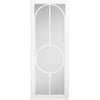 Top Mounted Black Sliding Track & Door - Bowery White Primed Internal Door - Clear Glass