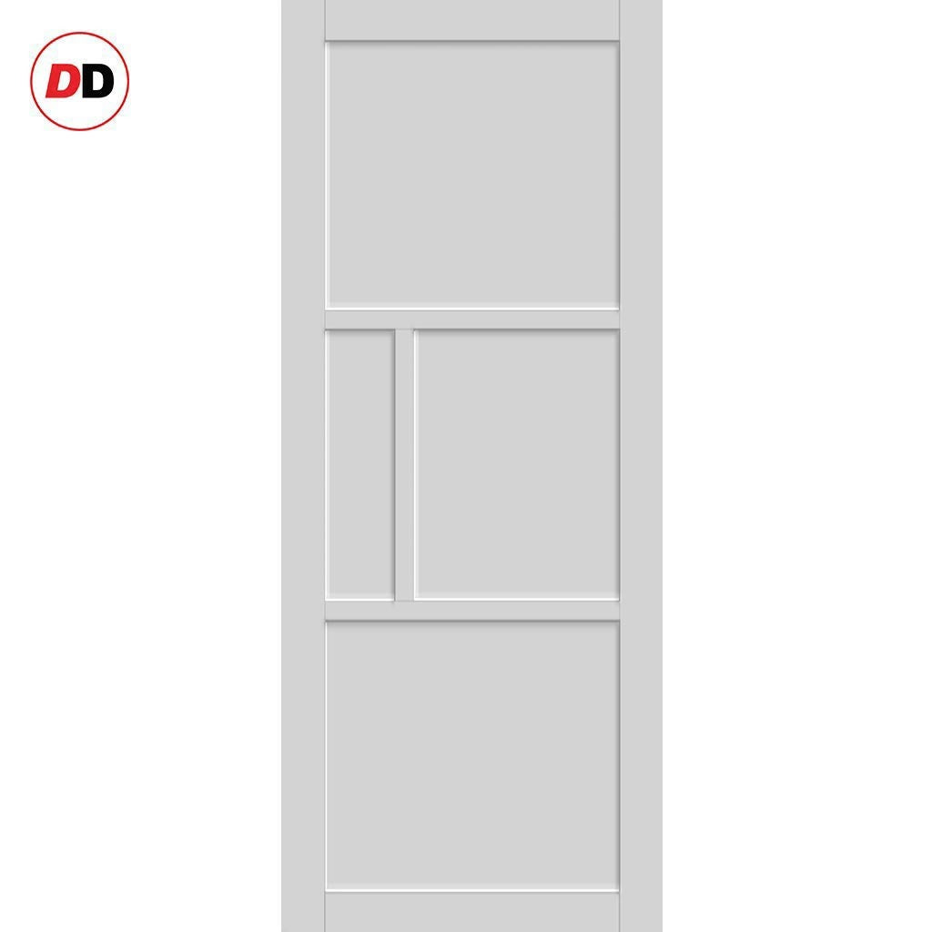 SpaceEasi Top Mounted Black Folding Track & Double Door - Eco-Urban® B