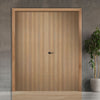 Brisbane Oak Flush Internal Door Pair - Prefinished