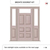 Exterior Victorian Bronte 1L 6P Front Door with Two Sidelights - Customisable: Size, Colour, Glass and Sidelight Options