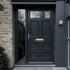 Exterior Victorian Bronte 1L 6P Front Door with Single Sidelight - Customisable: Size, Colour, Glass and Sidelight Options