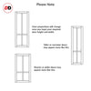 Sirius Tubular Stainless Steel Track & Solid Wood Door - Eco-Urban® Bronx 4 Pane Door DD6315SG - Frosted Glass - 6 Colour Options