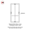 EasiKit Internal Door and Frame Kit - Bronx 4 Panel Solid Wood Internal Door - Premium Primed - Colour Options