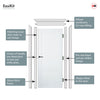 EasiKit Internal Door and Frame Kit - Brooklyn 2 Panel DSN Internal Door - White Primed