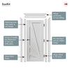 EasiKit Internal Door and Frame Kit - JBK White Shaker Calypso Aurora Primed Panel Internal Door