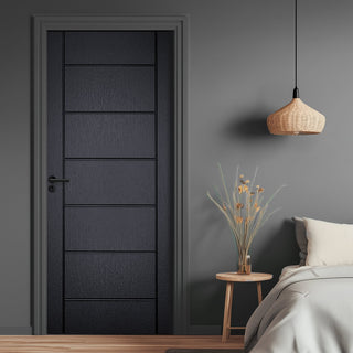 Image: Carolina Anthracite Grey Grained Internal PVC Door