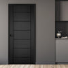 Carolina Black Grained Internal PVC Door