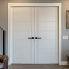 Carolina Lightly Grained Internal PVC Panel Door Pair