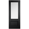 Murcia Black Panel Internal Door Pair - Clear Glass - Prefinished